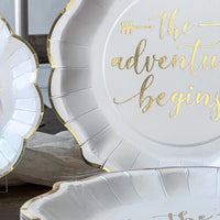 Thumbnail for The Adventure Begins 72 Piece Party Tableware Set (24 Guests) - Alternate Image 4 | My Wedding Favors