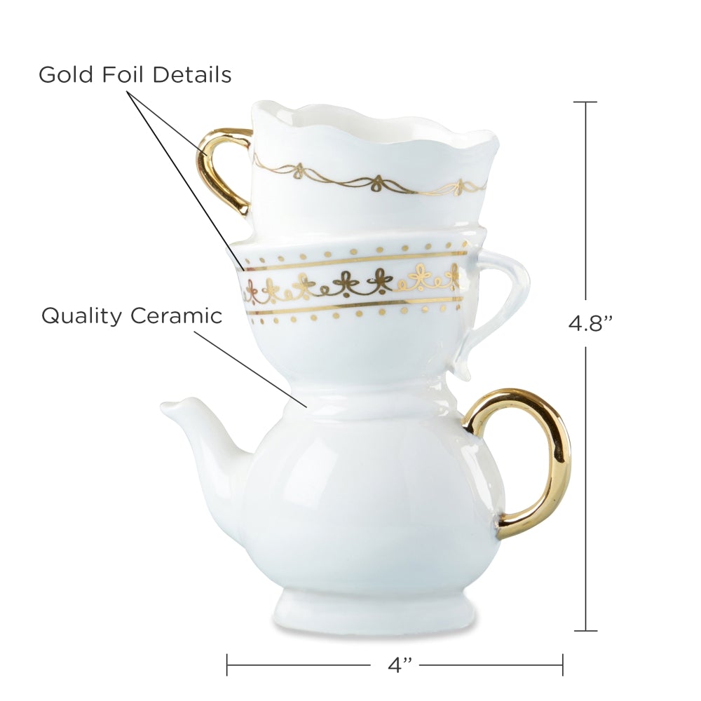 Tea Time Whimsy Ceramic Bud Vase - Medium - Alternate Image 6 | My Wedding Favors