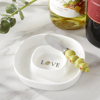 Thumbnail for Olive You Olive Tray & Spreader - Alternate Image 3 | My Wedding Favors
