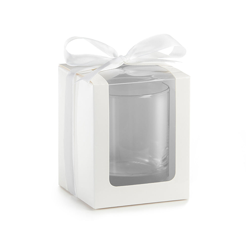 White 9 oz. Glassware Gift Box with Ribbon (Set of 20) - Alternate Image 8 | My Wedding Favors